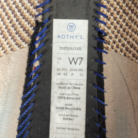 Rothy's Loafer Retired Mocha Spot Animal Leopard Print Round Toe Flat Loafers - Picture 7 of 9